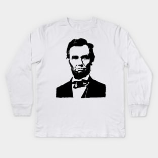 Abraham Lincoln Portrait Kids Long Sleeve T-Shirt